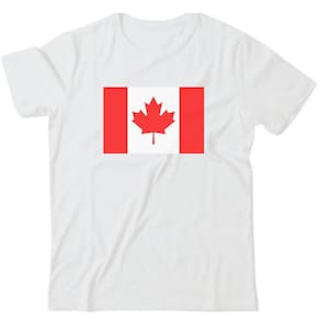 Camiseta algodão geografia -Canadá bandeira