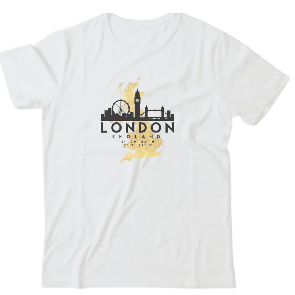 Camiseta algodão geografia - London