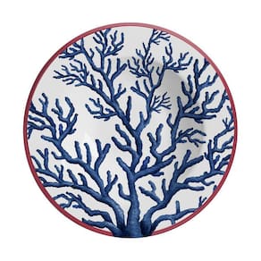 Conjunto 6 Pratos Fundo Coral Gables 25cm Cerâmica Branca