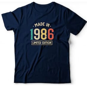 Camiseta algodão cronológicas- Feito em 1986