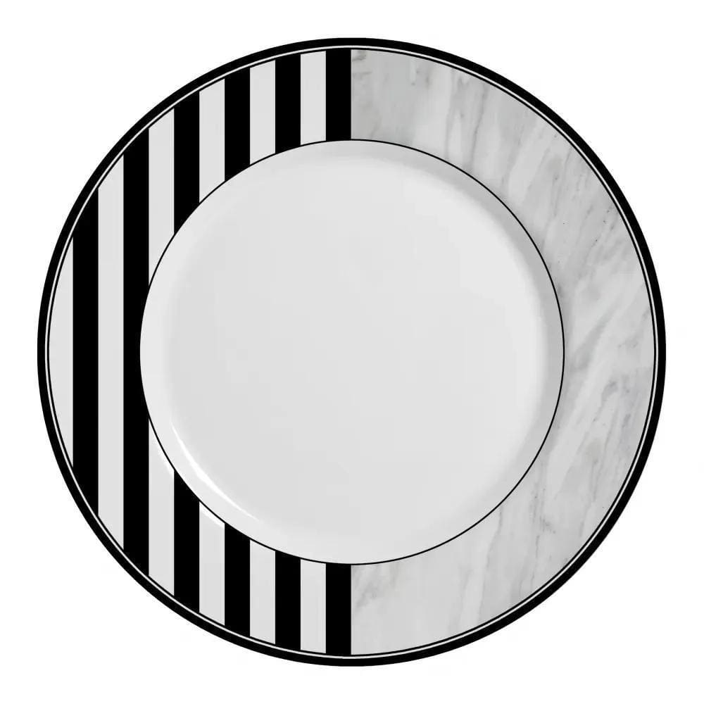 Pratos Rasos Cerâmica Alleanza Branca 29 cm  6 Unidades