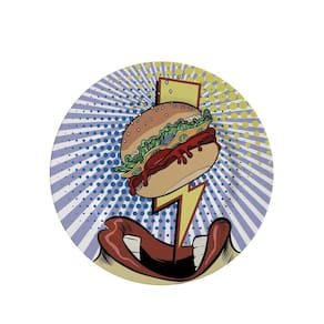 Prato De Sobremesa Burger Collection Cerâmica Alleanza