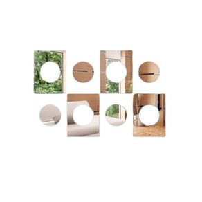 Espelho Decorativo Retangular Bolas Quarto Sala Escritório