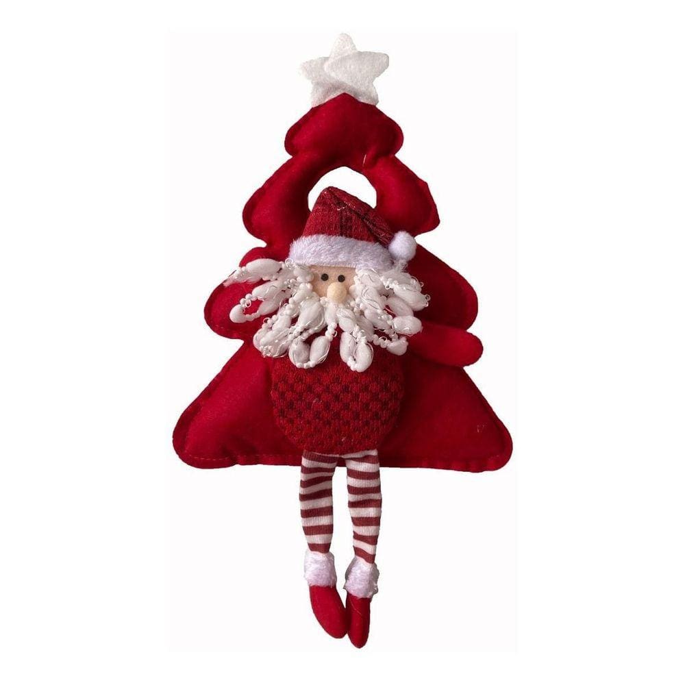 Enfeite Natalino Maçaneta Boneco Papai Noel Árvore Natal
