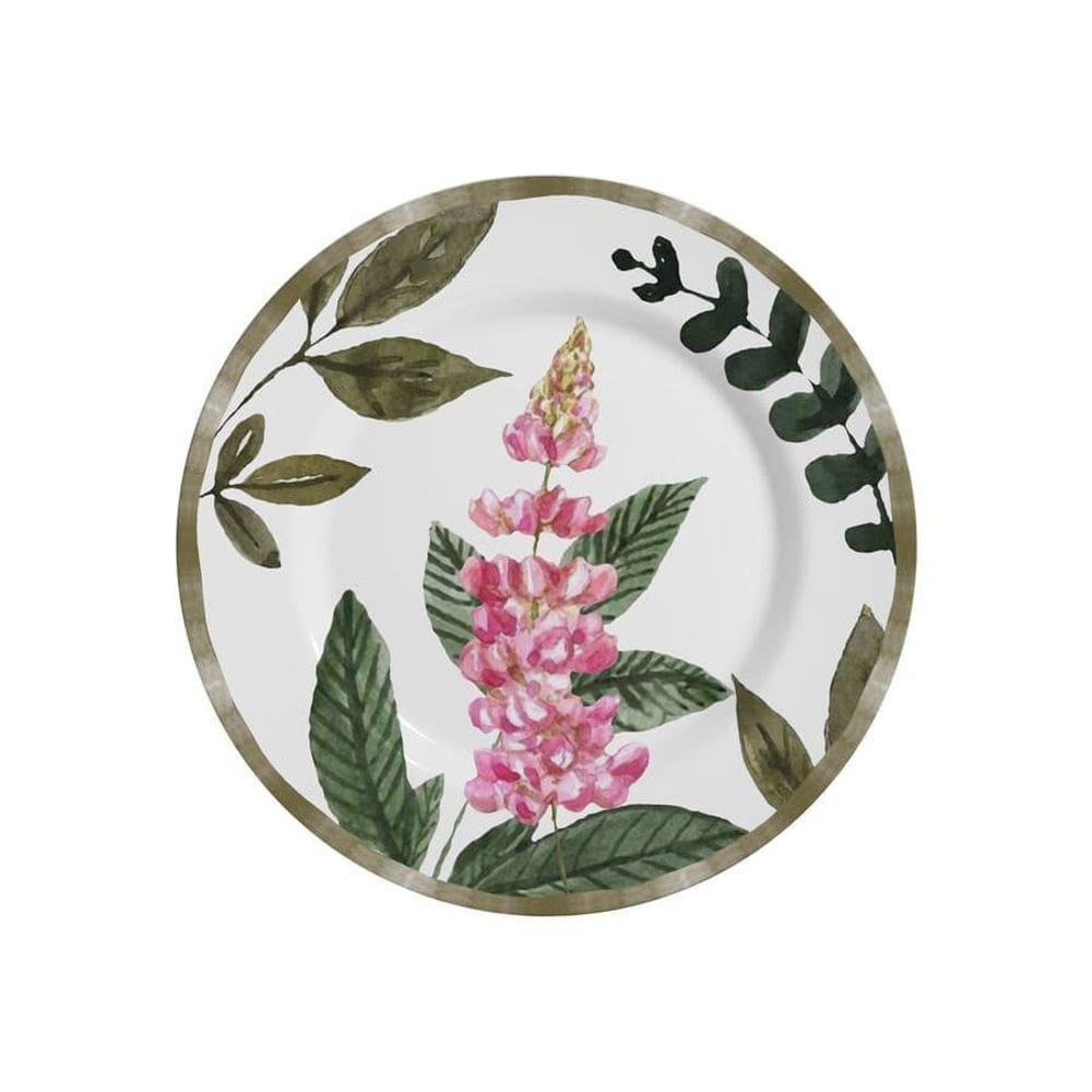 Prato Sobremesa Cerâmica Branca 21cm - Kit 6 - Alleanza