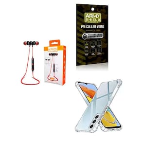 Kit Capinha Samsung M54 6.7 + Fone Esportivo E Película 3D