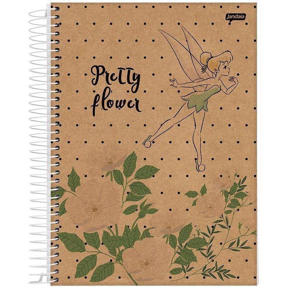 Caderno Capa Dura Tinker Bell Kraft 160 Folhas - Jandaia