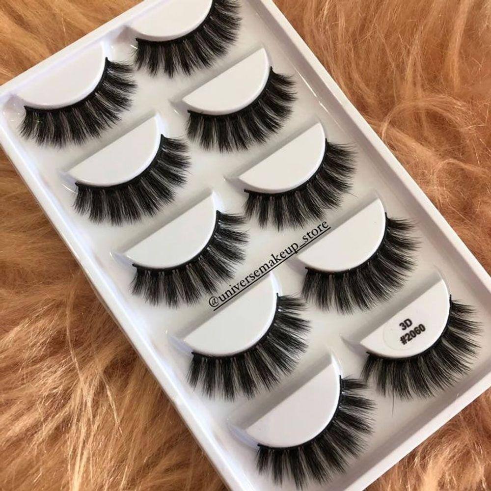 Cartela De Cílios Postiços 3D 5Pares G600 - Cílios Das Divas