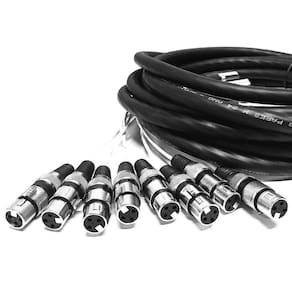 Multicabos Com Conectores Xlr 8 Vias Cirilo Cabos, 50 Metros