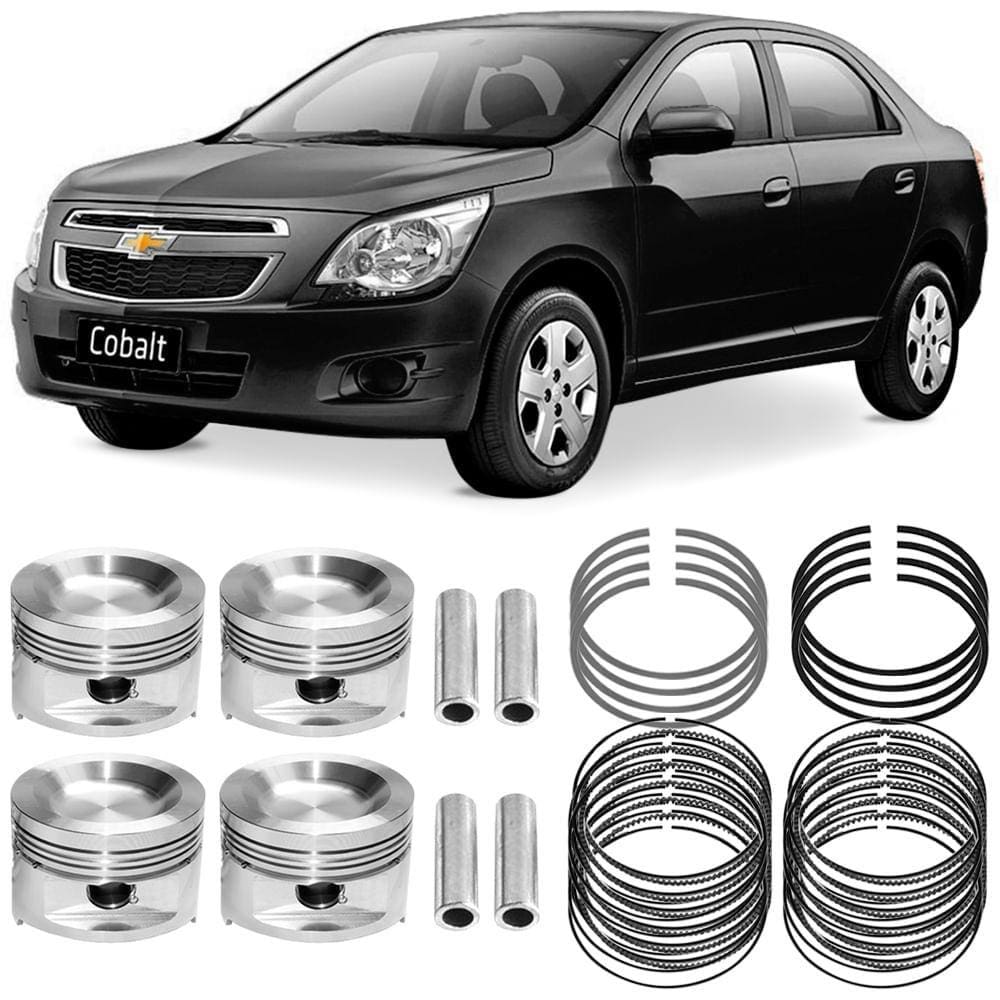Kit Pistão Anel 0.50 Agile Corsa Prisma 1.4 8v Flex Mahle