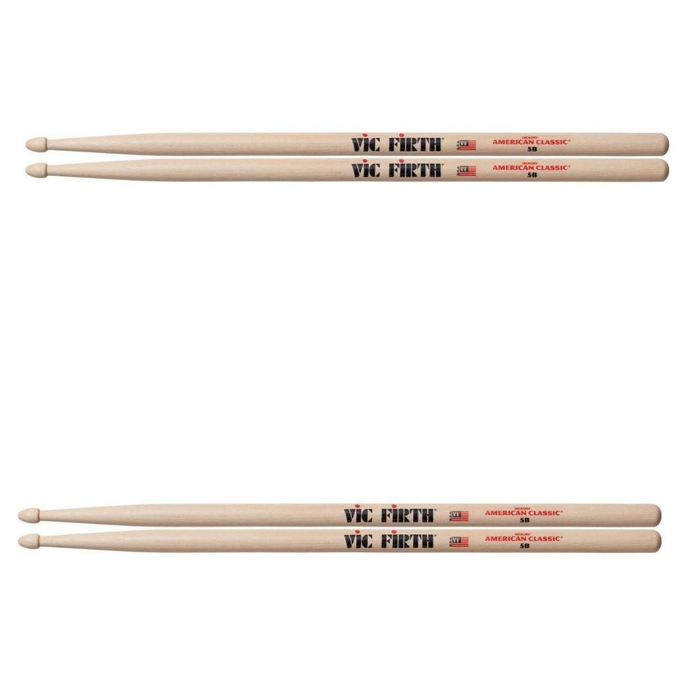Kit 2 Pares Baquetas Vic Firth 5B American Classic Cod1263