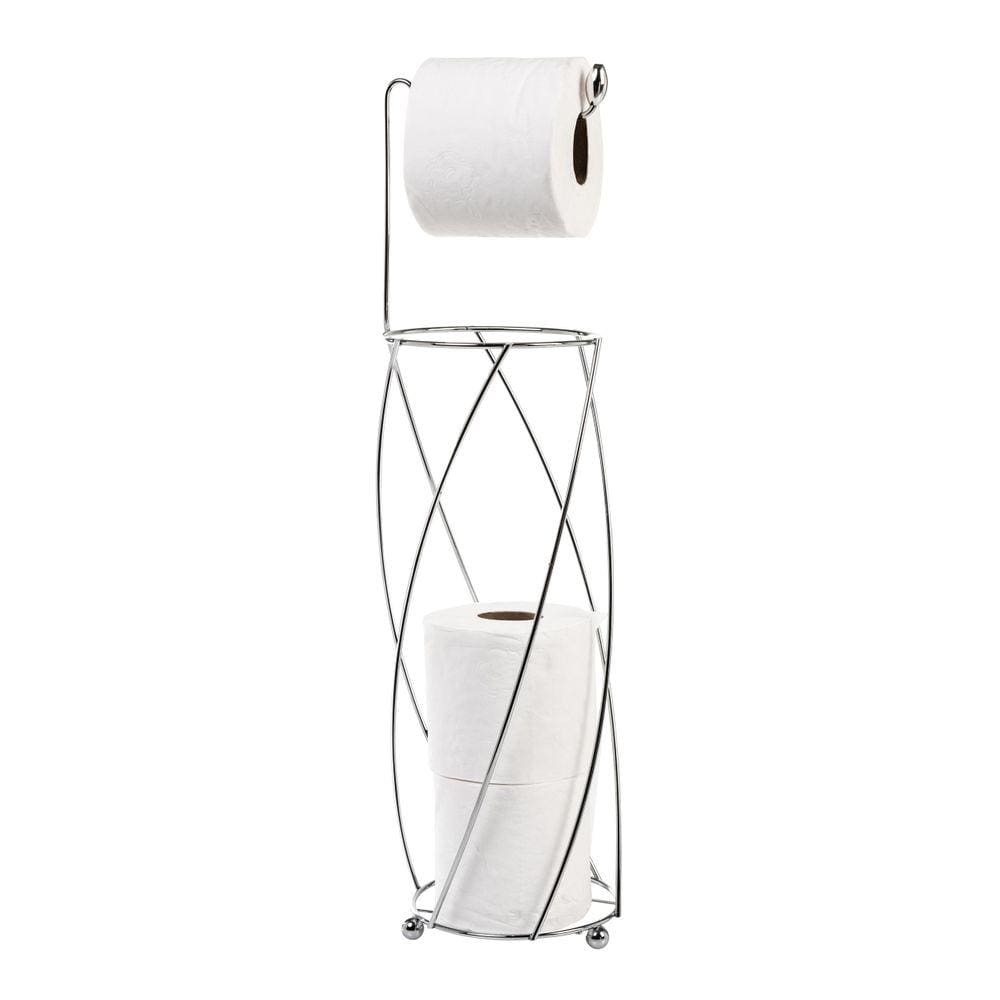 Suporte Para Papel Higiênico Cromado Decorativo Espiral