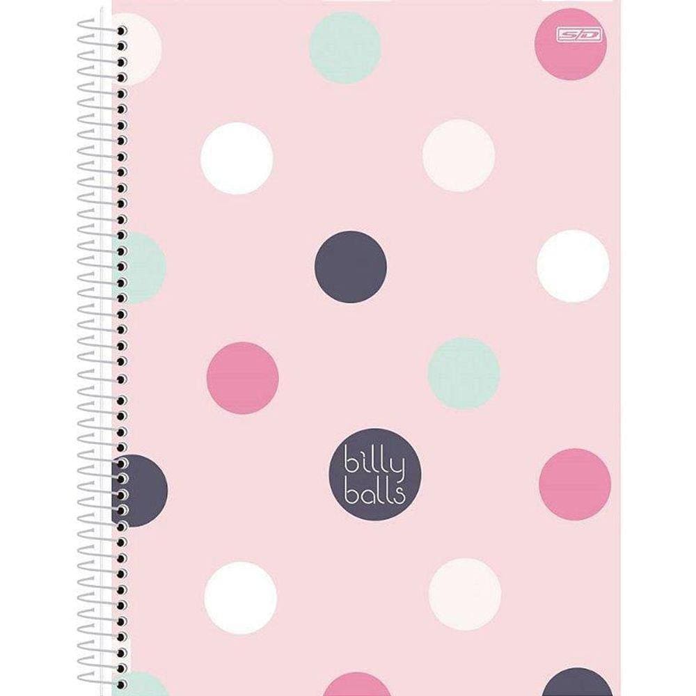 Caderno Universitario 10x1 Capa Dura Billy Balls 160 Folhas