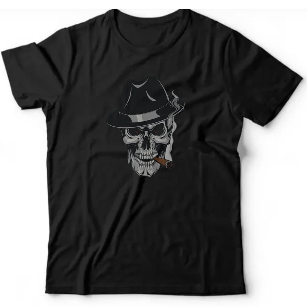 Camiseta algodão skull- Black hat