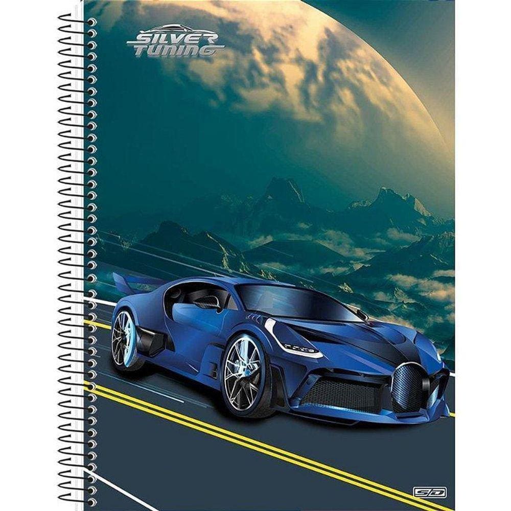 Caderno Espiral Capa Dura Silver Tuning 140x200mm 80 Folhas