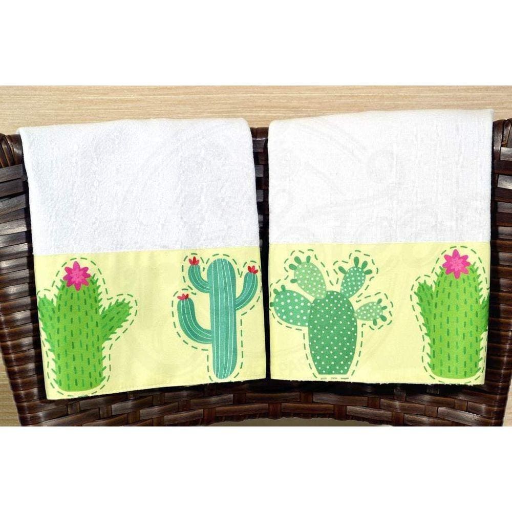 Kit Pano de Pratos com 2 peças - Cactos