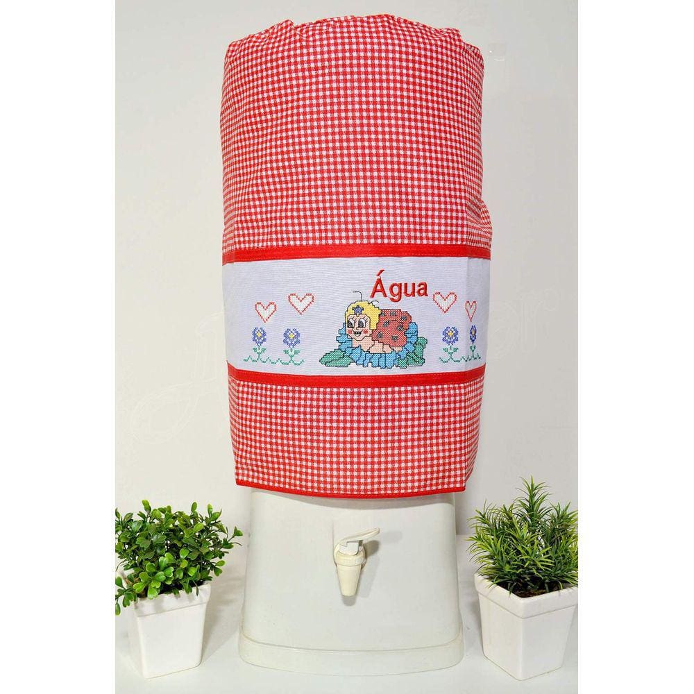 Capa Galão de Água Xadrez 20 L - Joaninha