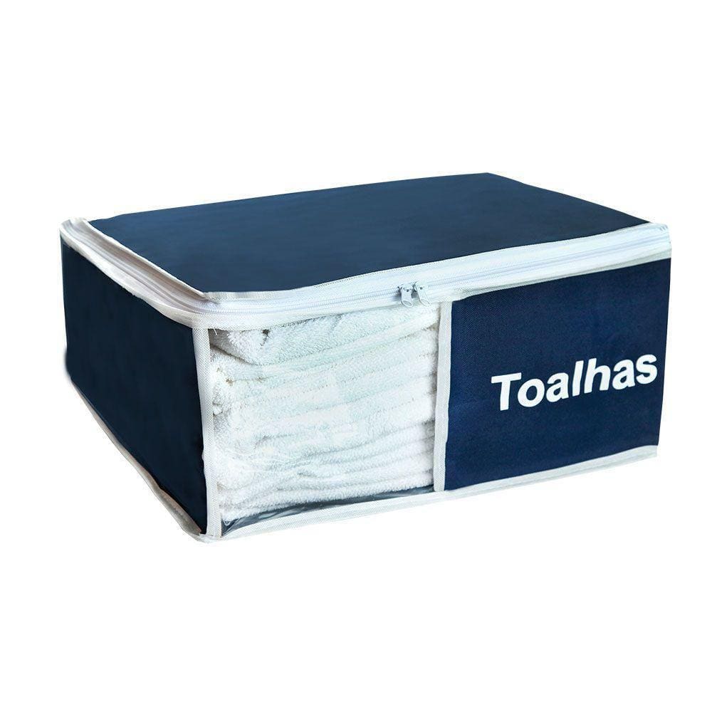 Organizador De Toalhas Azul Marinho 901 Nylon Vb Home
