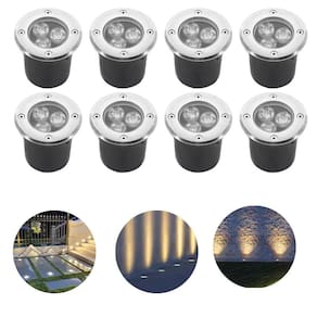 8 Balizadores Spot Blindado Led Smd 3W Branco Quente Bivolt