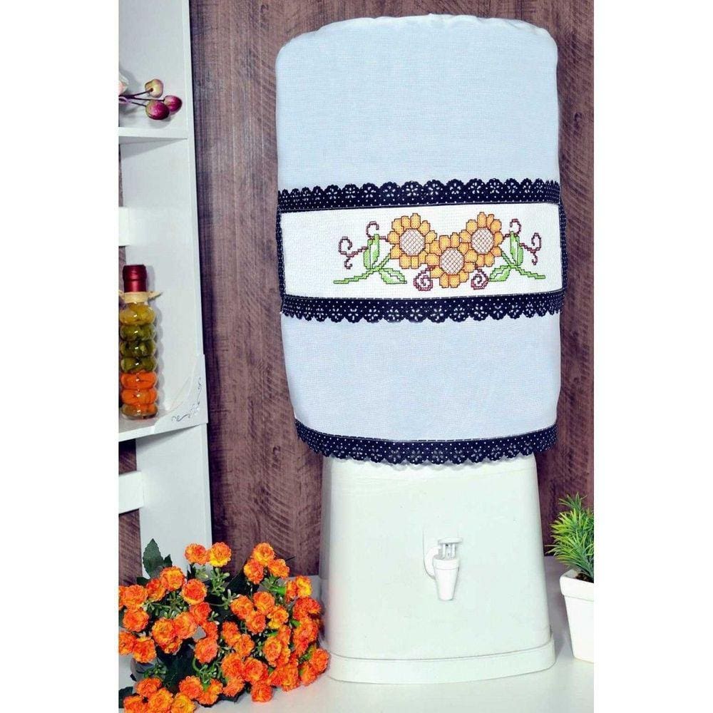 Capa Galão de Água 20 L Branco - Girassol