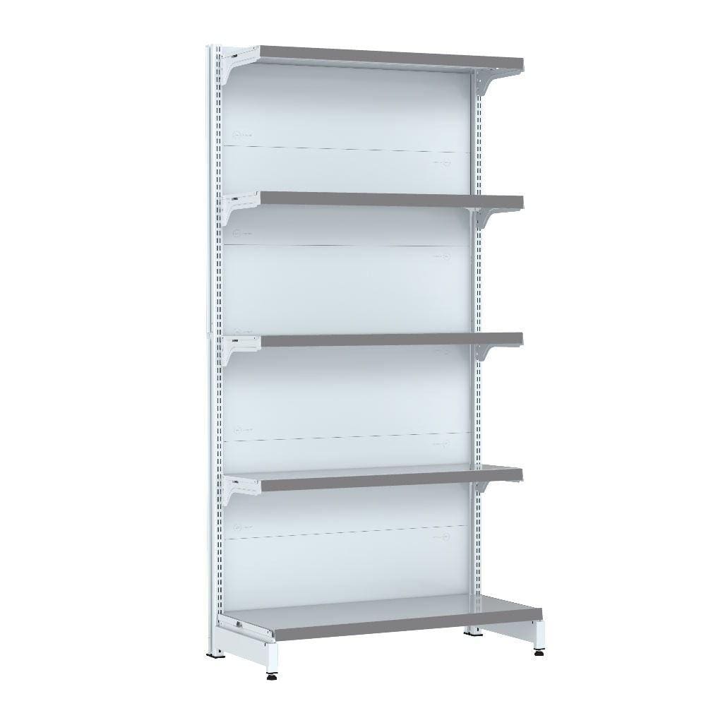 Gondola Parede 202 Fit Inicial Branco 5 Bandeja Pe Cinza