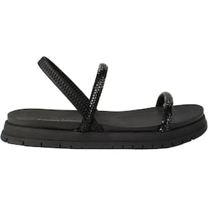Sandália Feminina Papete Casual Dia a Dia com Strass Calce Fácil Flatform Dakota Y6891