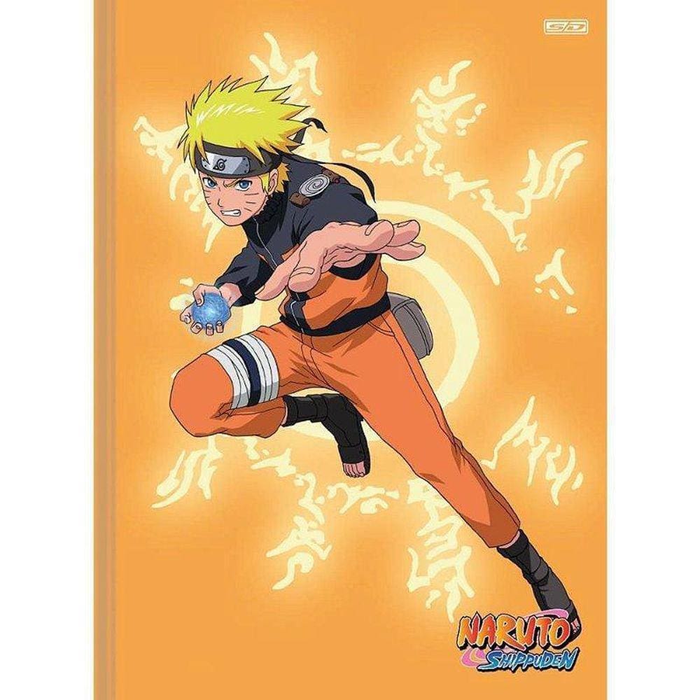 Caderno Brochurao Capa Dura Naruto 48 Folhas 200mm x 275mm