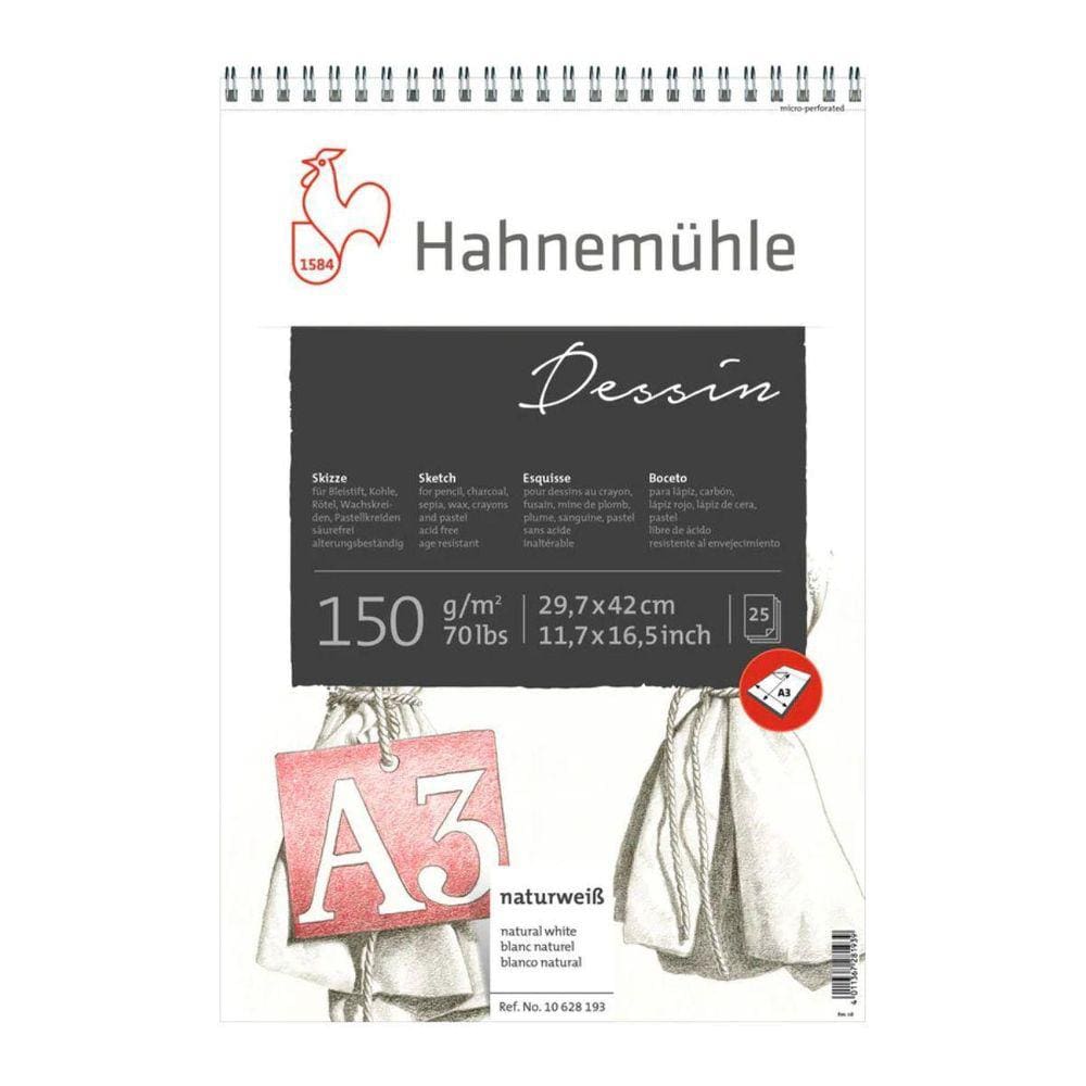 Papel Sketch Hahnemhle Dessin 150g/m A6 - Microperfurado