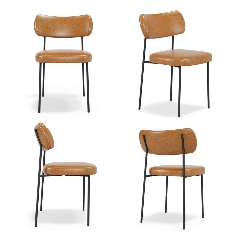 Kit 4 Cadeiras para Sala de Jantar Mona Espresso Móveis Whisky 731/Preto
