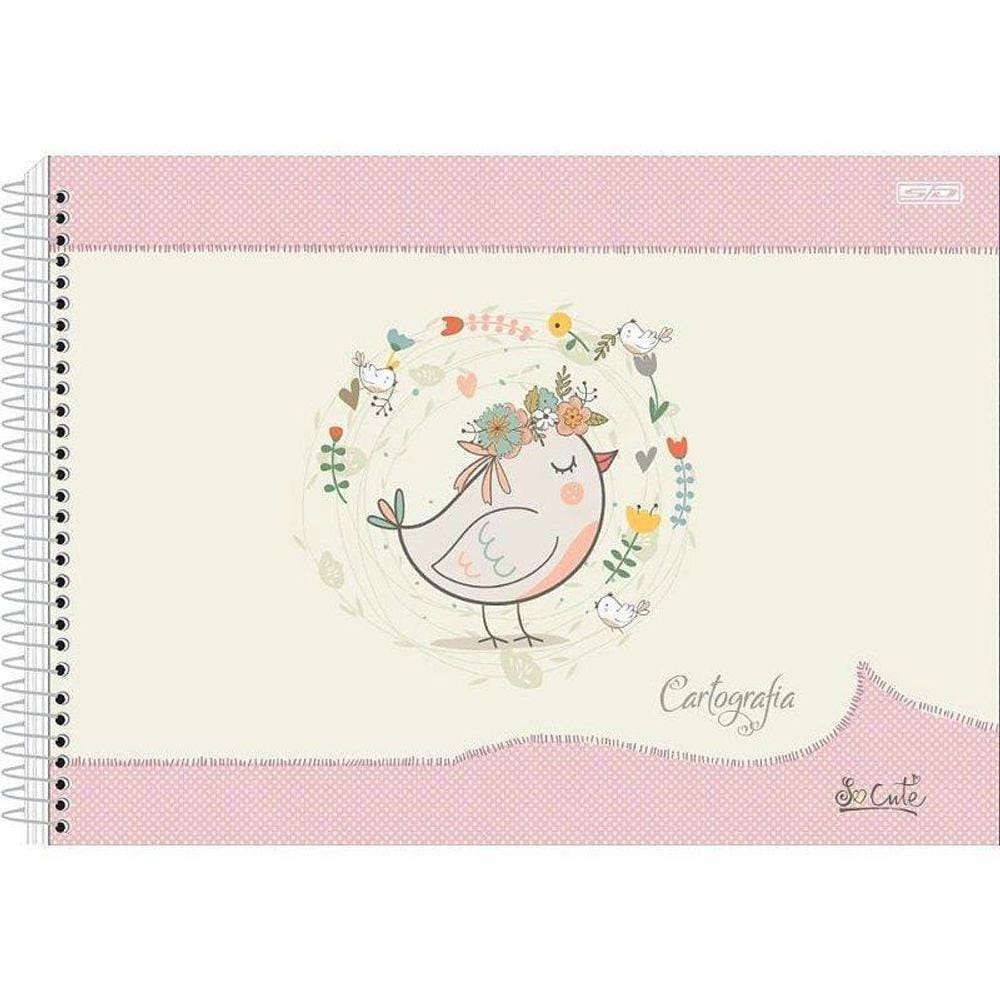 Caderno Desenho Capa Dura So Cute - 60 Folhas - 275x200mm