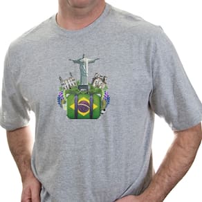 Camiseta algodão geografia - Cristo redentor