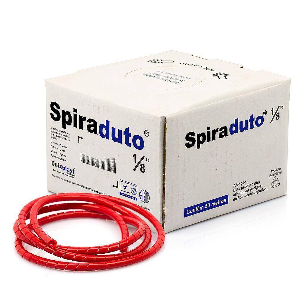 Spiraduto 1/8 Organizador De Cabos - Dutoplast Vermelho 50M