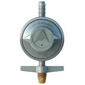 Regulador de Gas - 1kg/h com Mangueira 120cm Cinza Alpes Gás