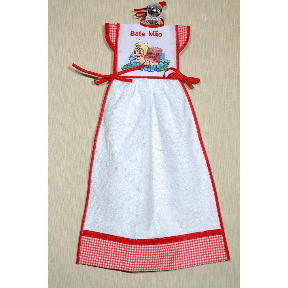 Bate Mão Bordado - Joaninha