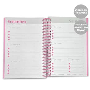 Planner Permanente A5 C/Espiral Dac Vision Rosa 96Fls 75G/M