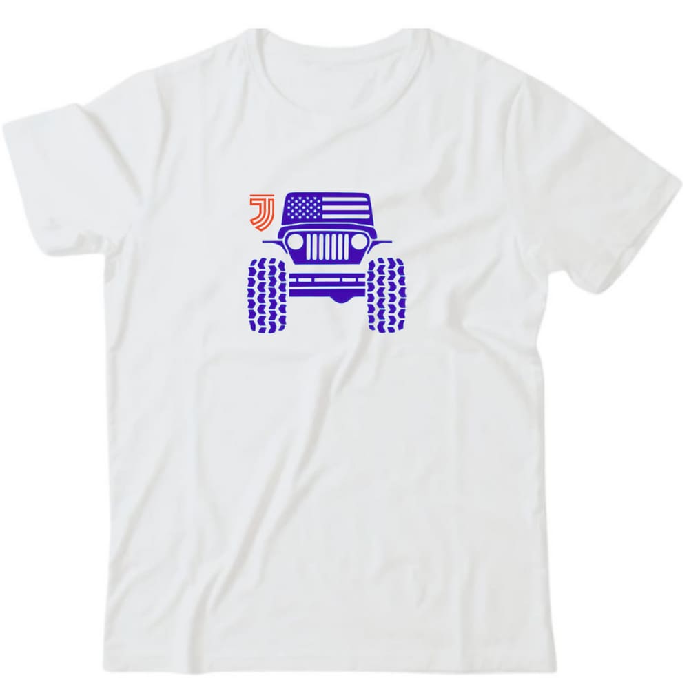 Camiseta algodão carros - Front Jeep