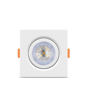 Led Spot Quadrado Direcionável 5W 350Lm Bivolt 6500K