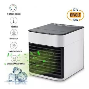 Climatizador Mini USB: Refresque-se Rápido, 3 Velocidades