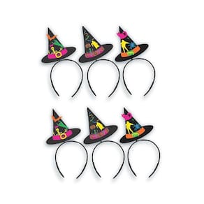 Kit 10 Tiara Arquinho Chapéu Bruxa Halloween Festa Fantasia