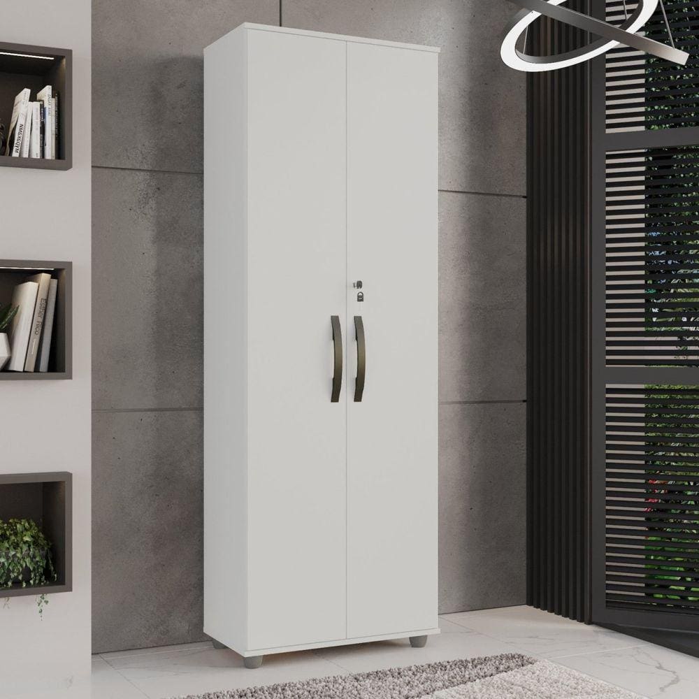 Armário Multiuso 2 Portas Caique Branco