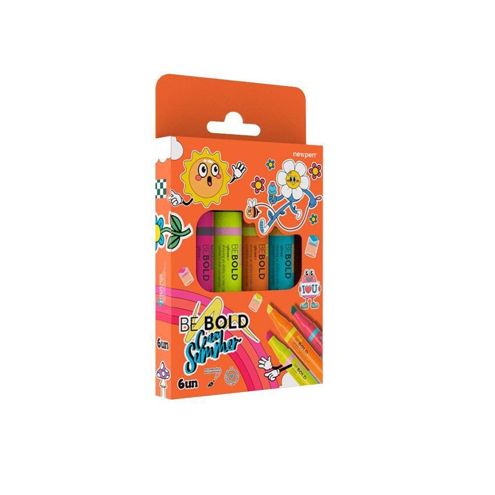 Marca Texto Be Bold - Newpen - Crazy Summer Com 6 Cores