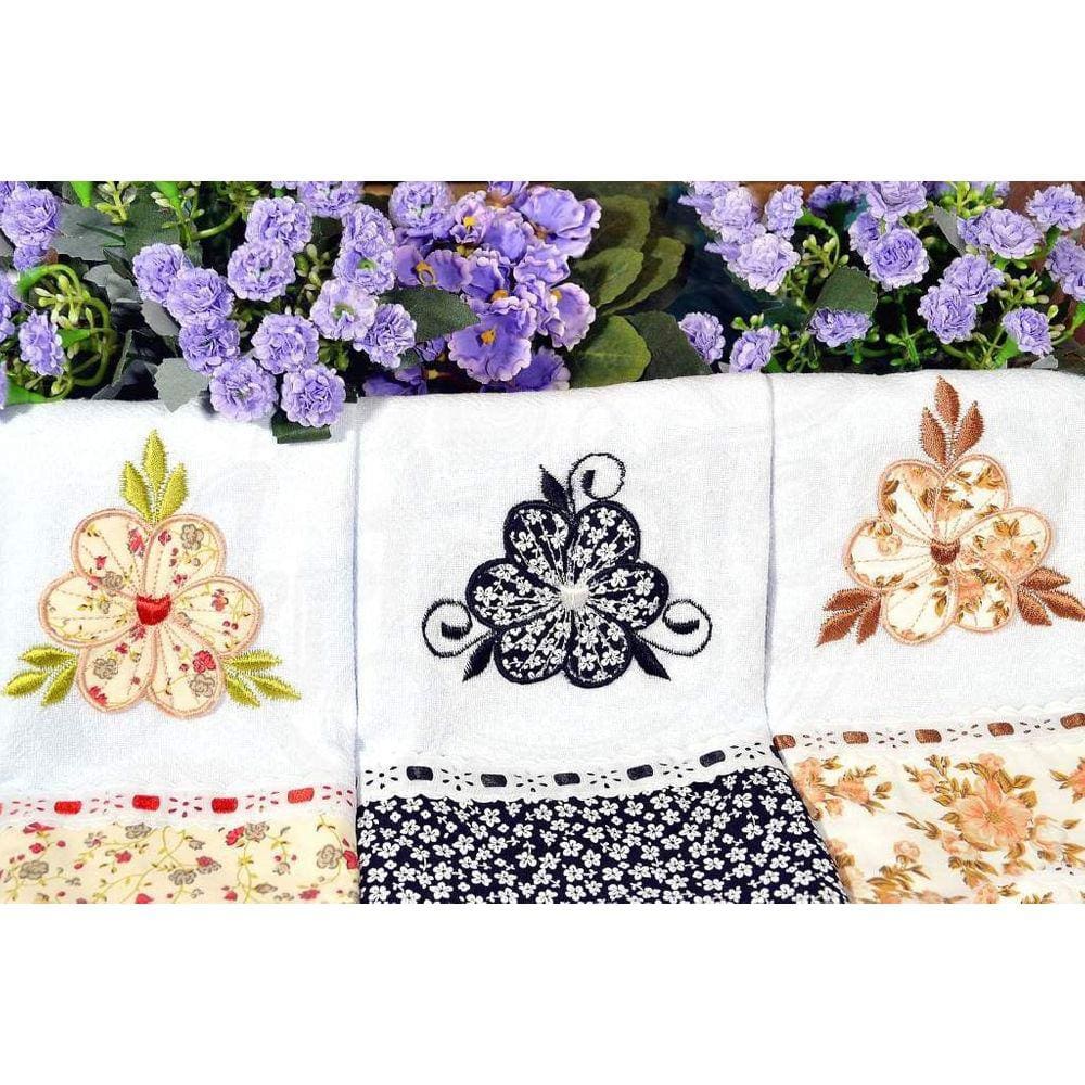 Kit Pano de Pratos com 3 peças -  Flower