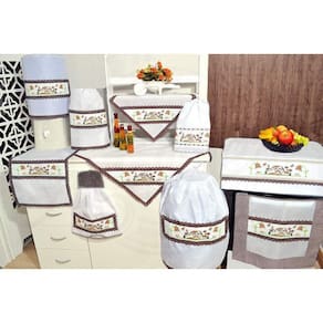 Itens para Cozinha Ponto Cruz - Vaquinha com Flores