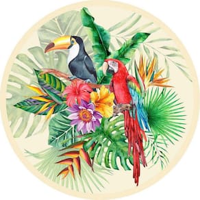 Painel Redondo 3D Sublimado Tropical Frd-2670