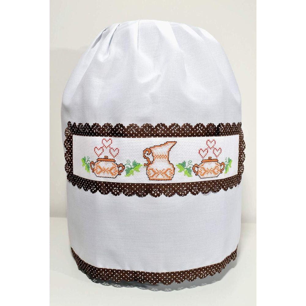 Capa de Botijão Branca - Jarro Marrom