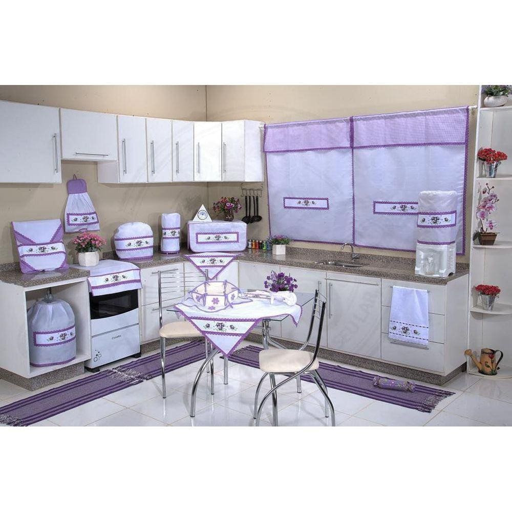 Itens para Cozinha Bordado - Ametista