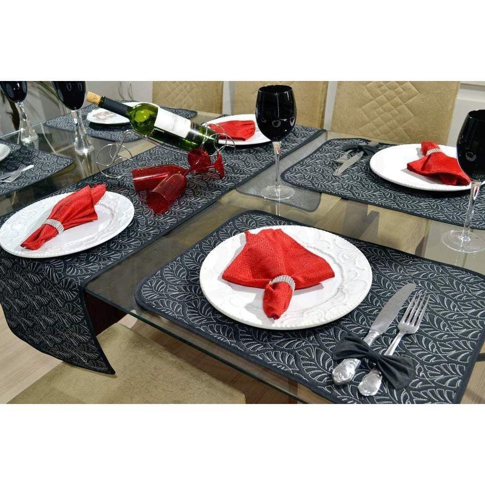 Jogo Americano Matelado e Caminho - Black American