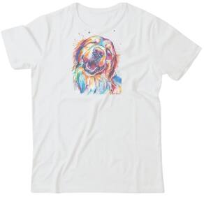 Camiseta algodão pets & natureza - Rainbow Dog