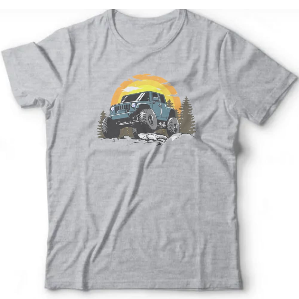 Camiseta algodão carros - Jeep Sunset