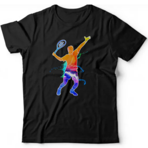Camiseta algodão esportes - Silhueta tenista
